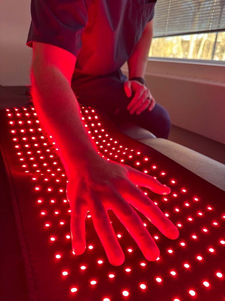 Patient receiving Infrared Therapy in Pleasantville NY