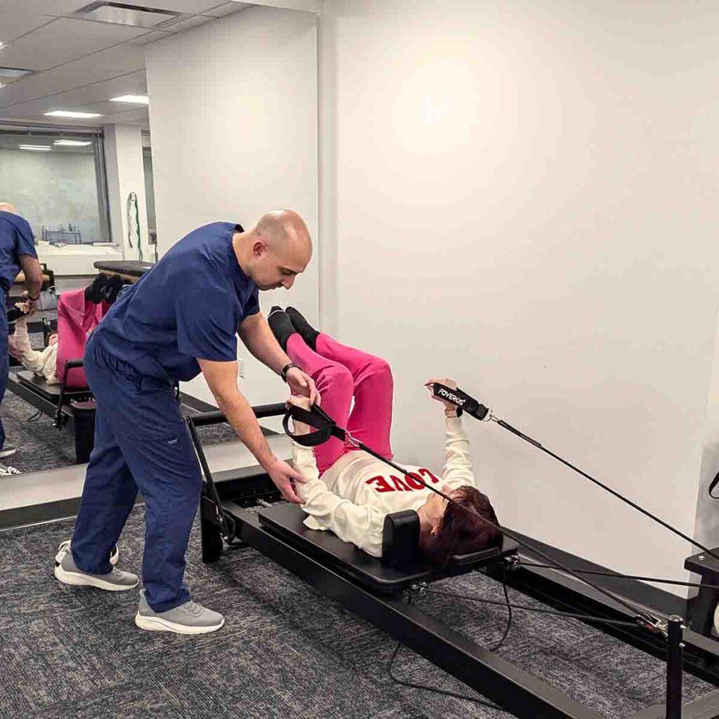Patient receiving physical therapy from Dr. Niko at Atlas Peak in Pleasantville NY